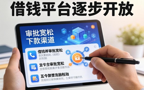 借钱平台逐步开放，分享五个审批宽松的下款渠道