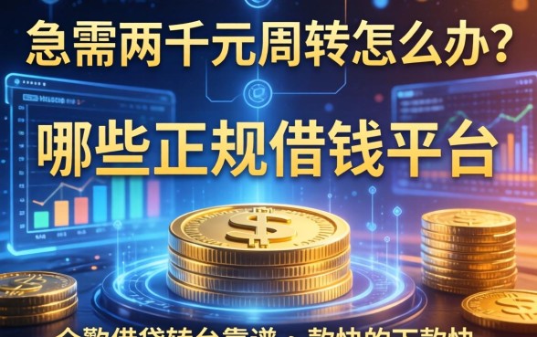 急需两千元周转怎么办？哪些正规借钱平台靠谱且下款快？