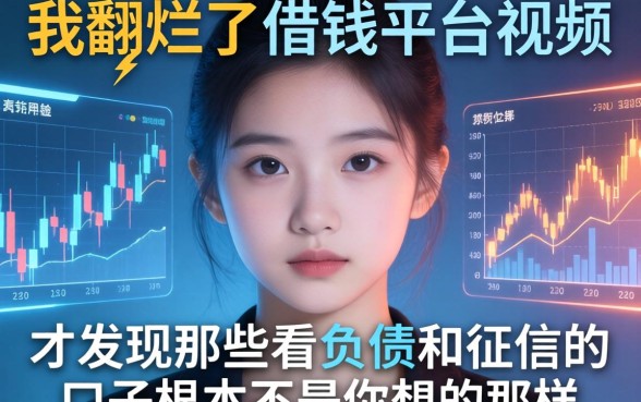 我翻烂了借钱平台视频，才发现那些不看负债和征信的口子根本不是你想的那样