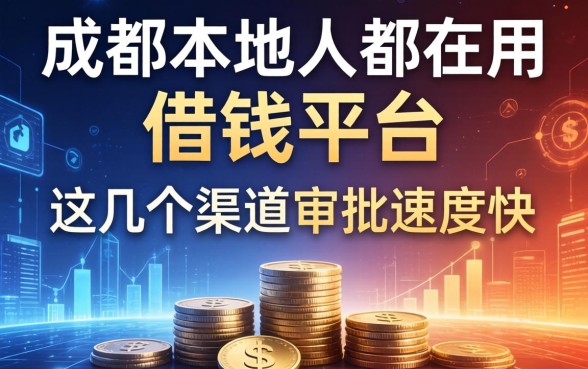 成都本地人都在用的借钱平台，这几个渠道审批速度快