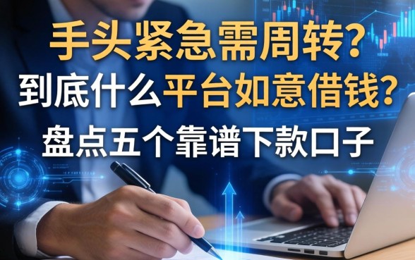 手头紧急需周转？到底什么平台如意借钱？盘点五个靠谱下款口子