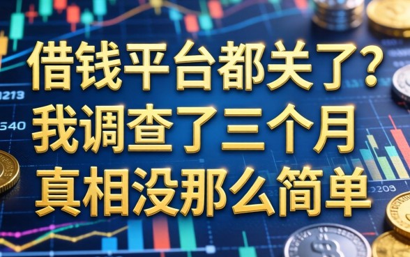 借钱平台都关了？我调查了三个月，真相没那么简单