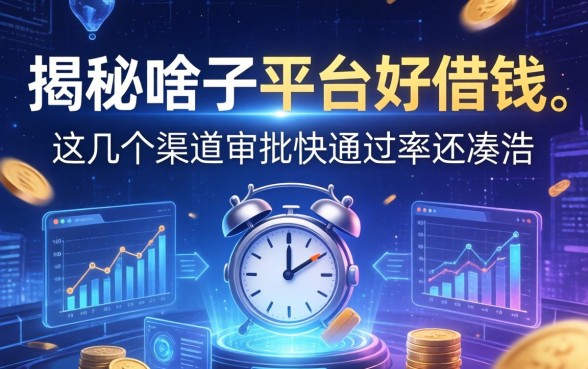揭秘啥子平台好借钱：这几个渠道审批快通过率还凑合