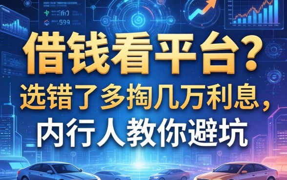 借钱看平台？选错了多掏几万利息，内行人教你避坑