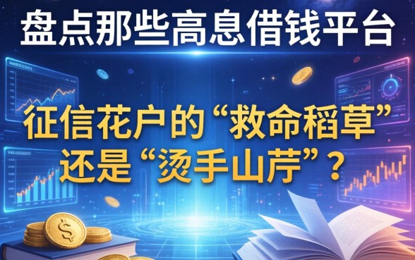 盘点那些高息的借钱平台：征信花户的“救命稻草”还是“烫手山芋”？