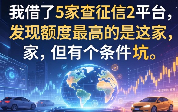 我借了5家不查征信的平台,发现额度最高的是这家,但有个条件很坑