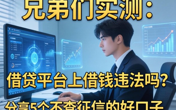 兄弟们实测：在借贷平台上借钱违法吗？分享5个不查征信的好口子