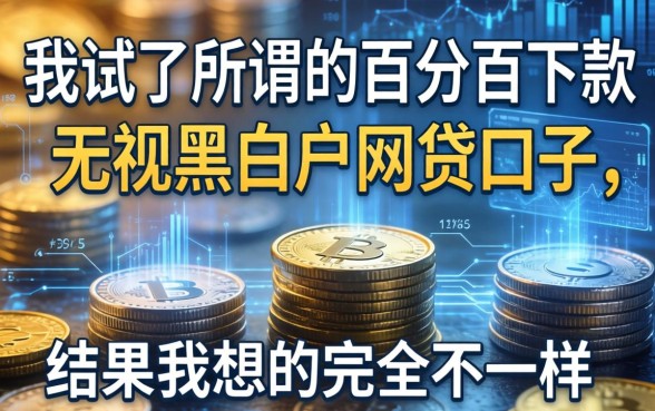 我试了所谓的百分百下款无视黑白户网贷口子，结果和我想的完全不一样