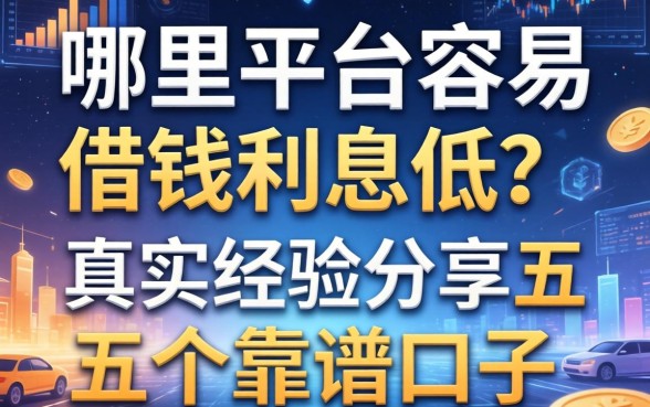 哪里平台容易借钱利息低？真实经验分享五个靠谱口子