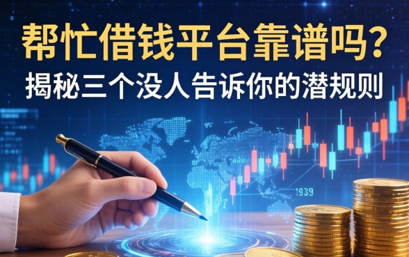 帮忙借钱平台靠谱吗？揭秘三个没人告诉你的潜规则