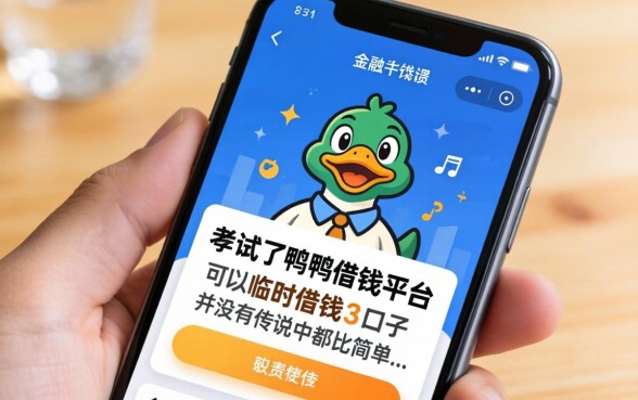 我试了鸭鸭借钱平台，发现手机可以临时借钱的口子并没有传说中那么简单