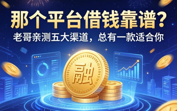 那个平台借钱靠谱？老哥亲测五大渠道，总有一款适合你