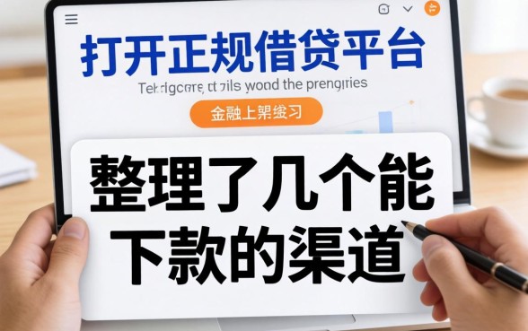 打开正规借钱平台：整理了几个能下款的渠道