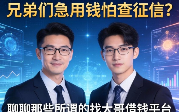 兄弟们急用钱怕查征信？聊聊那些所谓的找大哥借钱平台