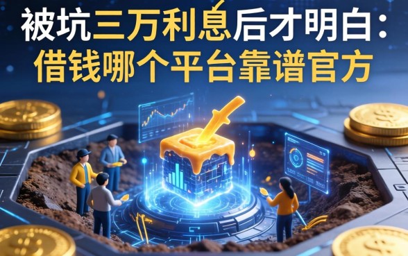 被坑三万利息后才明白：借钱哪个平台靠谱官方