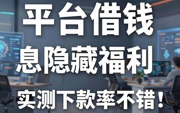 揭秘平台借钱免利息的隐藏福利，这几款实测下款率不错