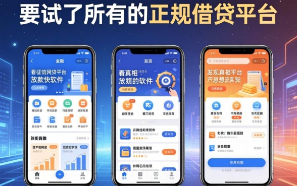 我试了所有的正规借钱平台和不看征信网贷平台放款快的软件，发现真相和你想的不一样