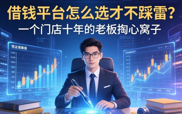 借钱平台怎么选才不踩雷？一个开店十年的老板掏心窝子