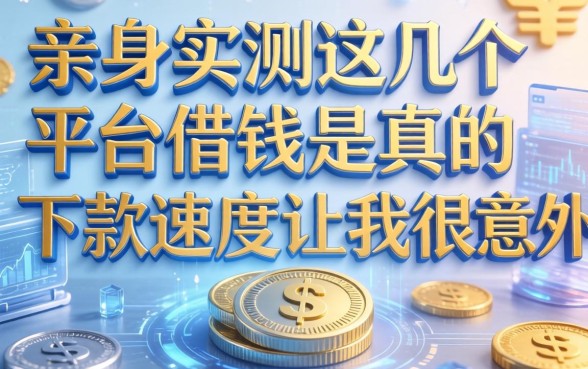 亲身实测这几个平台借钱是真的,下款速度让我很意外