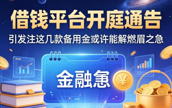 借钱平台开庭通告引发关注，这几款备用金或许能解燃眉之急
