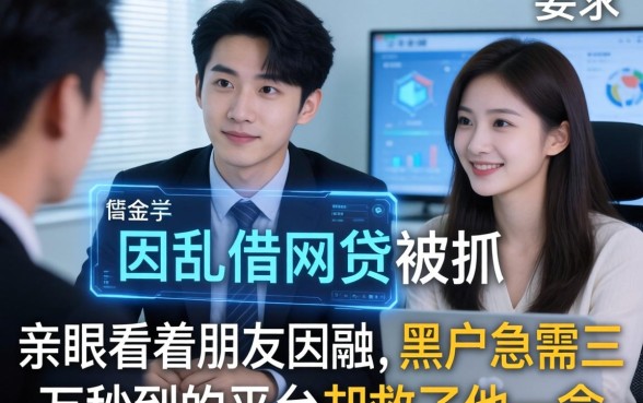 我亲眼看着朋友因乱借网贷被抓，黑户急需三万秒到的平台却救了他一命