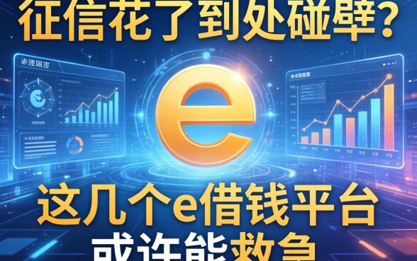 征信花了到处碰壁?这几个e借钱平台或许能救急