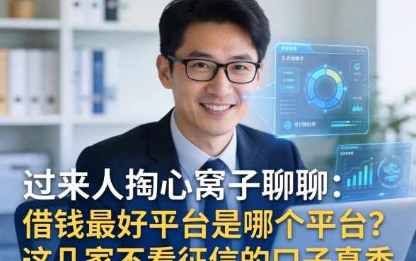 过来人掏心窝子聊聊：借钱最好平台是哪个平台？这几家不看征信的口子真香