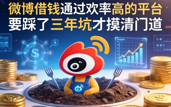微博借钱通过率高的平台，我踩了三年坑才摸清门道