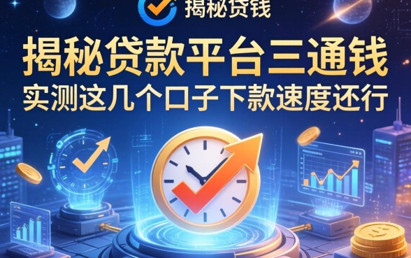 揭秘贷款平台三借钱：实测这几个口子下款速度还行