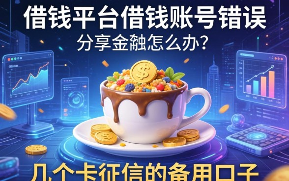 在借钱平台借钱账号错误怎么办？分享几个不卡征信的备用口子