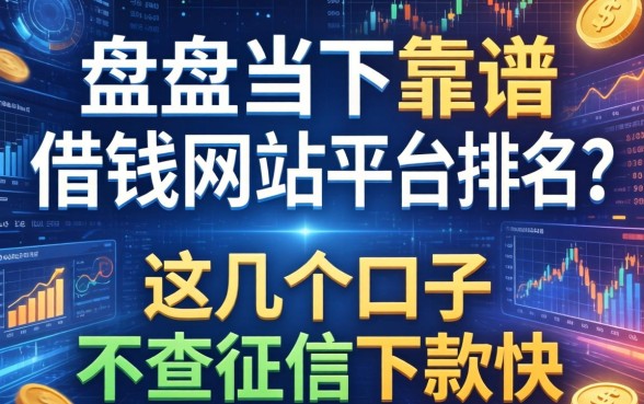 盘点当下靠谱的借钱网站平台排名，这几个口子不查征信下款快