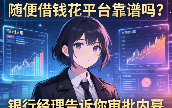 随便借钱花平台靠谱吗？银行经理告诉你审批内幕