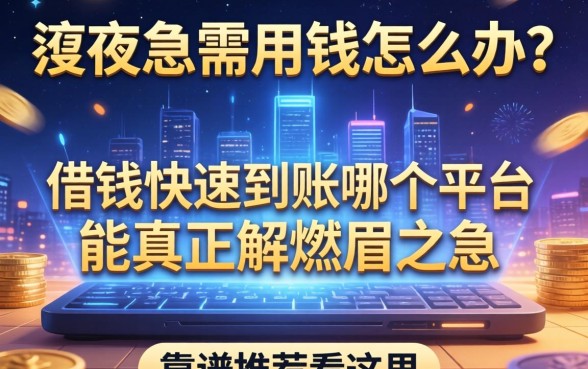 深夜急需用钱怎么办？借钱快速到账哪个平台能真正解燃眉之急？靠谱推荐看这里
