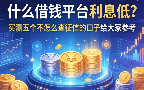 什么借钱平台利息低？实测五个不怎么查征信的口子给大家参考