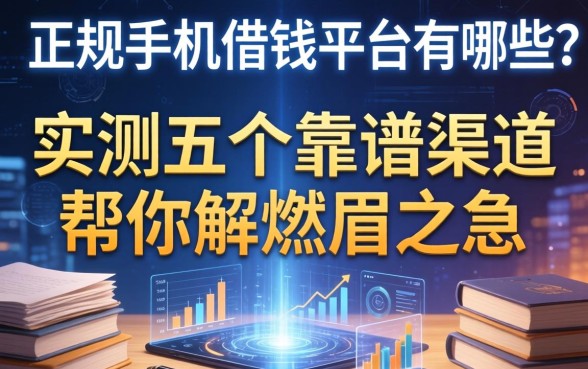 正规手机借钱平台有哪些？实测五个靠谱渠道帮你解燃眉之急