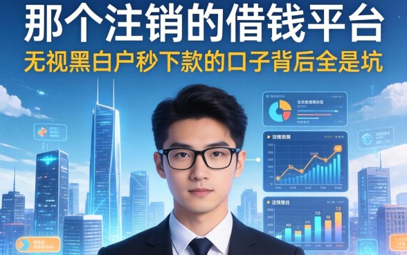 我翻遍了那个不注销的借钱平台，发现无视黑白户秒下款的口子背后全是坑