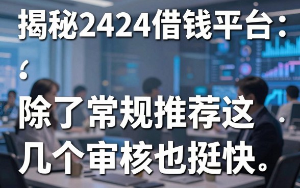 揭秘2424借钱平台：除了常规推荐这几个审核也挺快