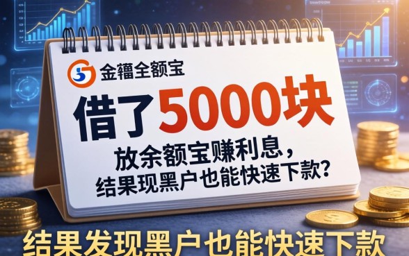 我借了5000块放余额宝赚利息，结果发现黑户也能快速下款