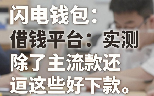 闪电钱包借钱平台实测：除了主流款还有这些好下款的