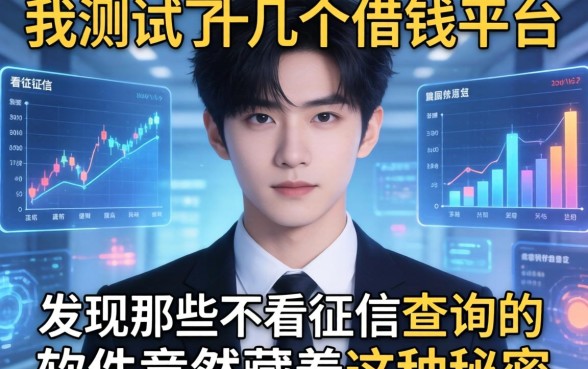我测试了十几个借钱平台，发现那些不看征信查询的软件竟然藏着这种秘密