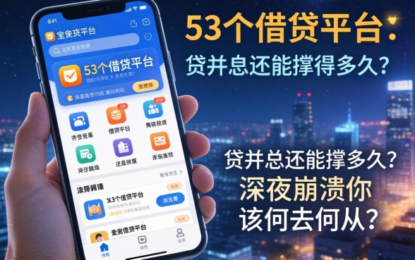 手机里装了53个借钱平台，以贷养贷还能撑多久？深夜崩溃的你该何去何从？