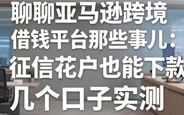 聊聊亚马逊跨境借钱平台那些事儿：征信花户也能下款的几个口子实测