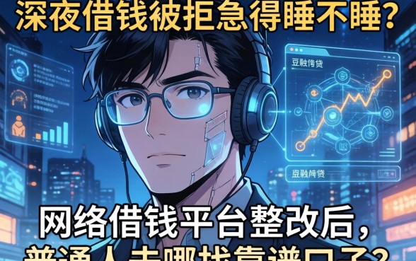 深夜借钱被拒急得睡不着？网络借钱平台整改后，普通人去哪找靠谱口子？