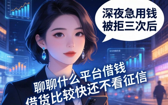 深夜急用钱被拒三次后，聊聊什么平台借钱比较快还不看征信