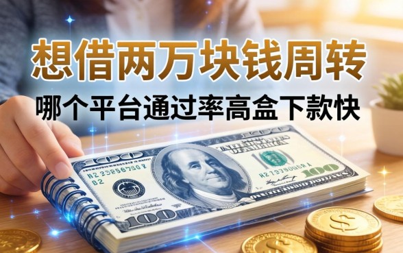 想借两万块钱周转，哪个平台通过率高且下款快？
