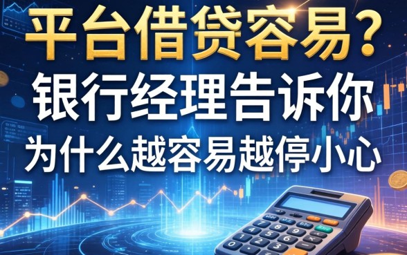 平台借钱容易？银行经理告诉你为什么越容易越要小心
