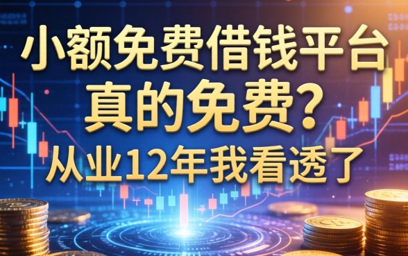 小额免费借钱平台真的免费?从业12年我看透了