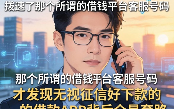 我拨通了那个所谓的借钱平台客服号码，才发现无视征信好下款的借款app背后全是套路