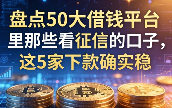 盘点50大借钱平台里那些不看征信的口子，这5家下款确实稳