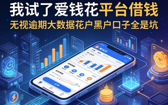 我试了爱钱花平台借钱，发现无视逾期大数据花户黑户口子全是坑